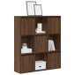 vidaXL Βιβλιοθήκη Καφέ Δρυς 89x24x101,5 εκ. από Επεξεργασμένο Ξύλο