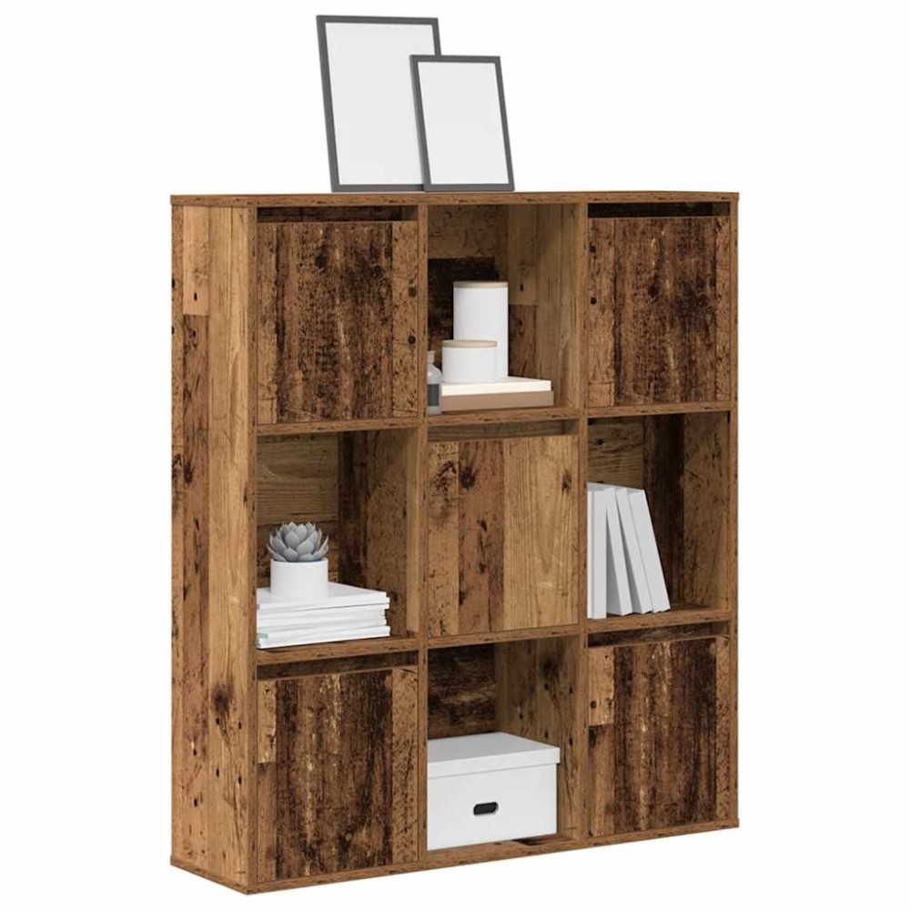 vidaXL Βιβλιοθήκη Όψη Παλαιού Ξύλου 89x24x101,5 εκ. Επεξεργασμένο Ξύλο