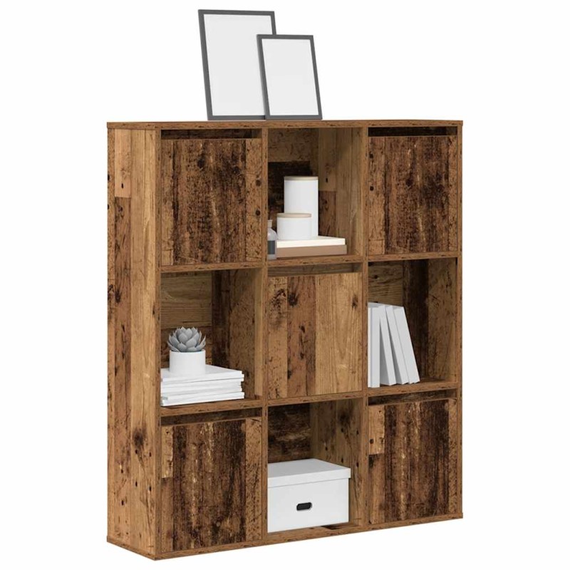 vidaXL Βιβλιοθήκη Όψη Παλαιού Ξύλου 89x24x101,5 εκ. Επεξεργασμένο Ξύλο
