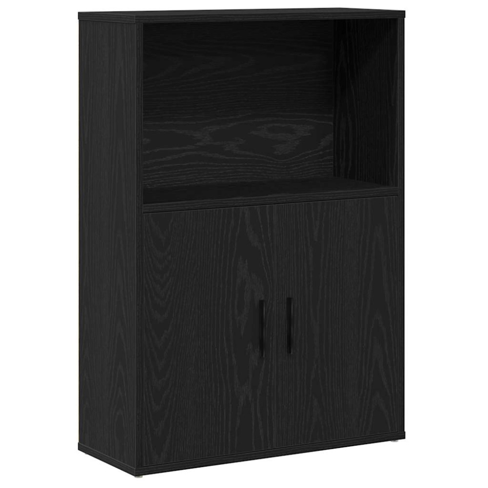 vidaXL Βιβλιοθήκη Μαύρη Δρυς 60x24x85 εκ. Κατασκευασμένο ξύλο