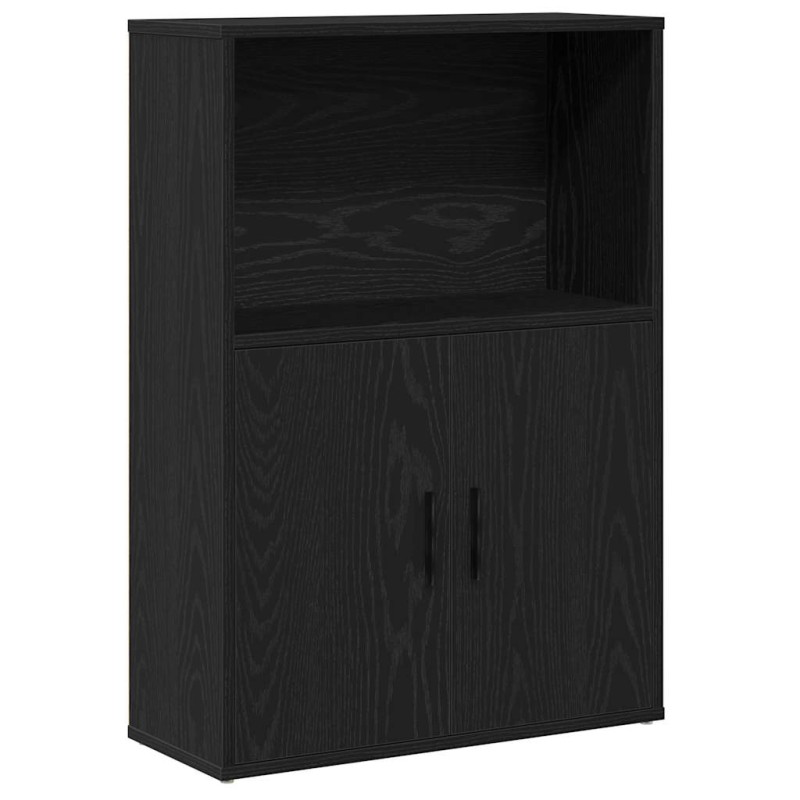 vidaXL Βιβλιοθήκη Μαύρη Δρυς 60x24x85 εκ. Κατασκευασμένο ξύλο