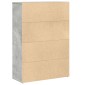 vidaXL Βιβλιοθήκη Γκρι Σκυροδέματος 60x24x85 εκ. Επεξεργ. Ξύλο