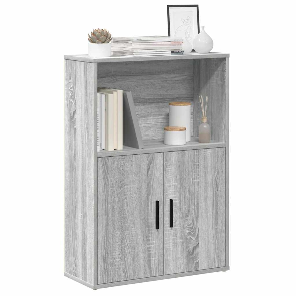 vidaXL Βιβλιοθήκη Γκρι Sonoma 60x24x85 εκ. από Επεξεργασμένο Ξύλο