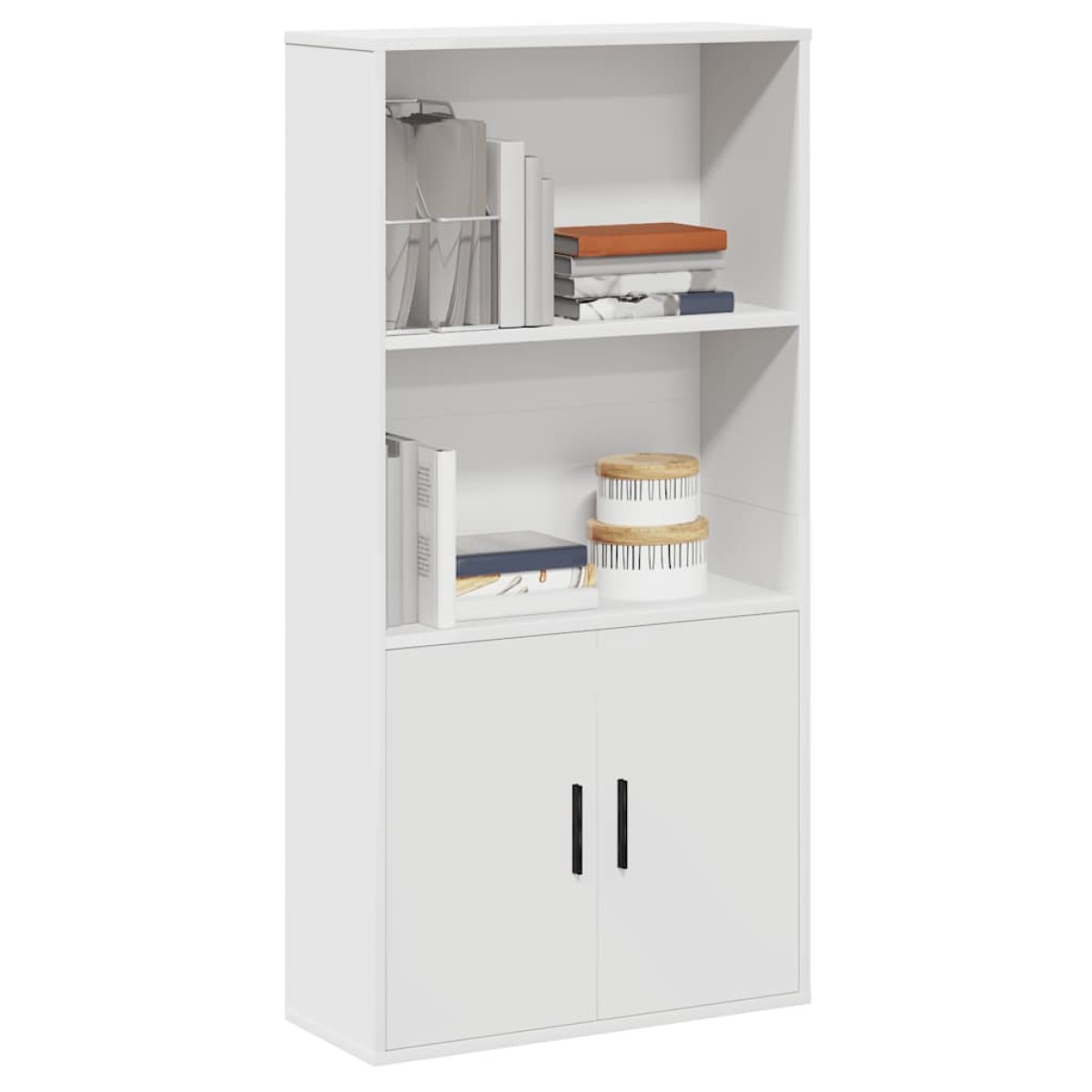 vidaXL Βιβλιοθήκη Λευκή 60x24x120 εκ. από Επεξεργασμένο Ξύλο