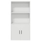 vidaXL Βιβλιοθήκη Λευκή 60x24x120 εκ. από Επεξεργασμένο Ξύλο