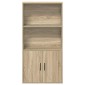 vidaXL Βιβλιοθήκη Sonoma Δρυς 60x24x120 εκ. από Επεξεργασμένο Ξύλο