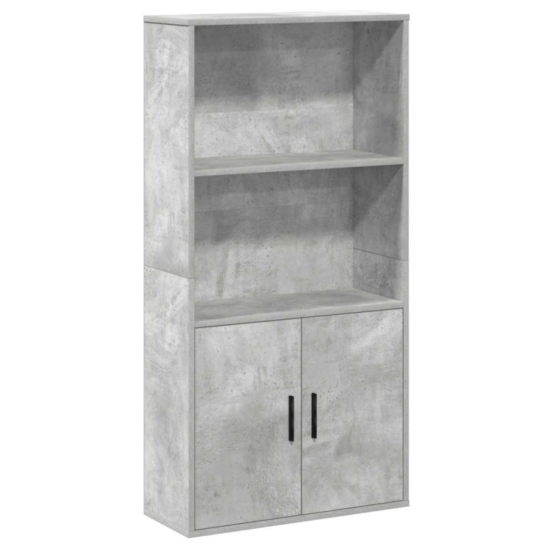 vidaXL Βιβλιοθήκη Γκρι Σκυροδέματος 60x24x120 εκ. Επεξεργ. Ξύλο