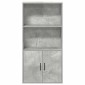 vidaXL Βιβλιοθήκη Γκρι Σκυροδέματος 60x24x120 εκ. Επεξεργ. Ξύλο