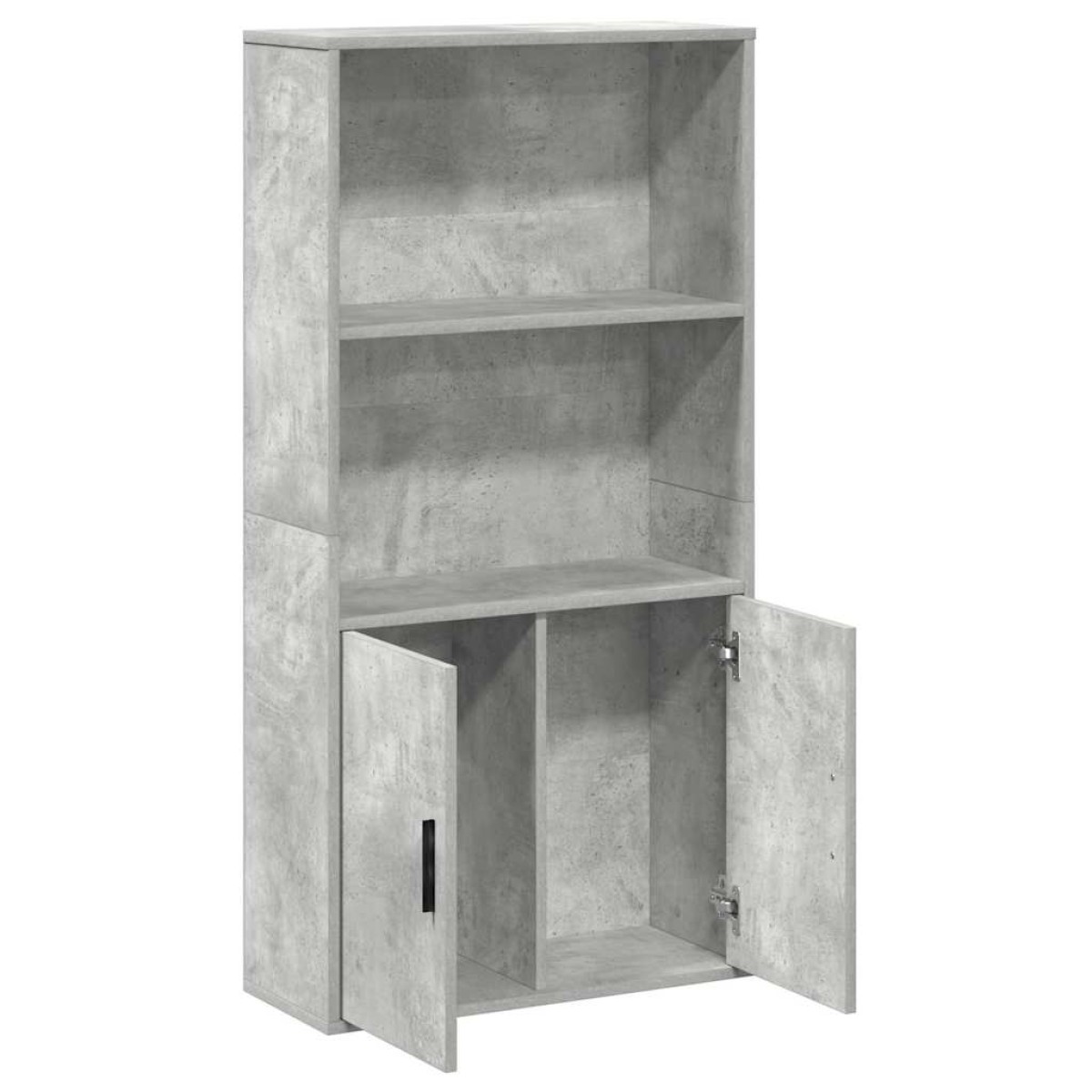 vidaXL Βιβλιοθήκη Γκρι Σκυροδέματος 60x24x120 εκ. Επεξεργ. Ξύλο
