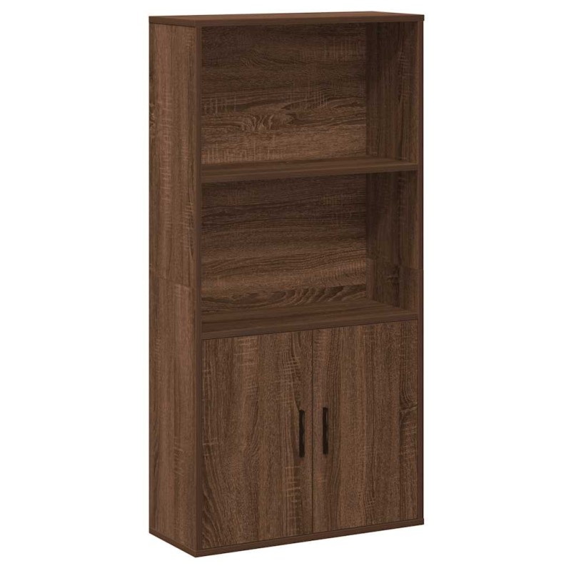 vidaXL Βιβλιοθήκη Καφέ Δρυς 60x24x120 εκ. από Επεξεργασμένο Ξύλο