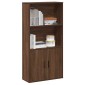 vidaXL Βιβλιοθήκη Καφέ Δρυς 60x24x120 εκ. από Επεξεργασμένο Ξύλο