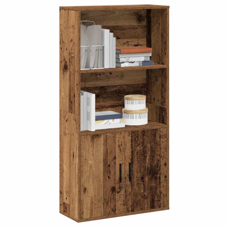 vidaXL Βιβλιοθήκη Όψη Παλαιού Ξύλου 60x24x120 εκ. Επεξεργασμένο Ξύλο