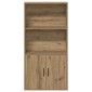 vidaXL Βιβλιοθήκη Αρτισιανή Δρυς 60x24x120 εκ. Επεξ. Ξύλο