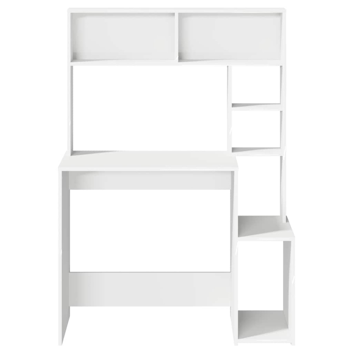 Γραφείο vidaXL με ράφια Λευκό 100x45x140 cm Κατασκευασμένο ξύλο