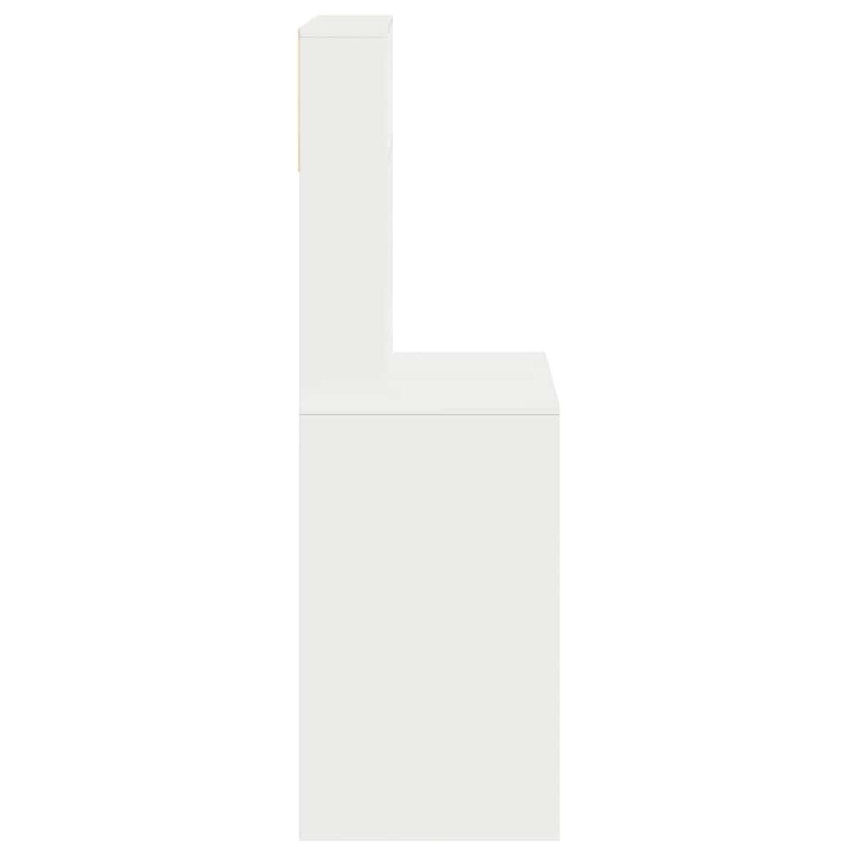 Γραφείο vidaXL με ράφια Λευκό 100x45x140 cm Κατασκευασμένο ξύλο