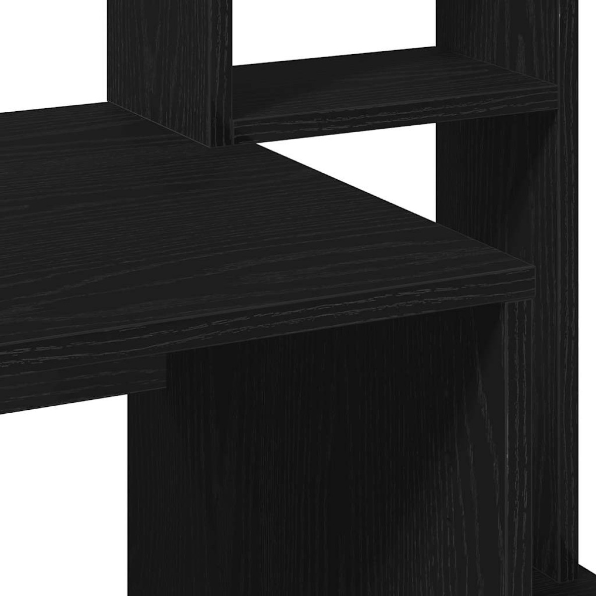 vidaXL Γραφείο με Ράφια Μαύρο 100x45x140 εκ. από Επεξεργασμένο Ξύλο