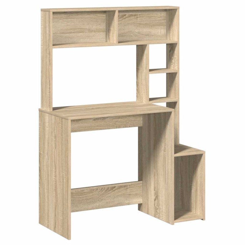 vidaXL Γραφείο με Ράφια Sonoma Δρυς 100x45x140 εκ. Επεξεργασμένο Ξύλο