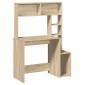 vidaXL Γραφείο με Ράφια Sonoma Δρυς 100x45x140 εκ. Επεξεργασμένο Ξύλο