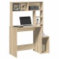 vidaXL Γραφείο με Ράφια Sonoma Δρυς 100x45x140 εκ. Επεξεργασμένο Ξύλο