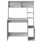 vidaXL Γραφείο με Ράφια Γκρι Sonoma 100x45x140 εκ. Επεξεργασμένο Ξύλο