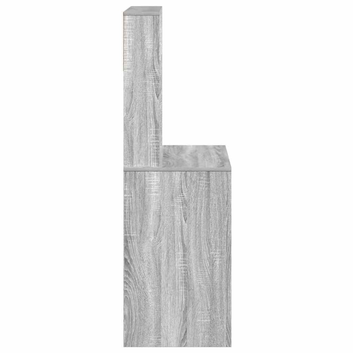 vidaXL Γραφείο με Ράφια Γκρι Sonoma 100x45x140 εκ. Επεξεργασμένο Ξύλο
