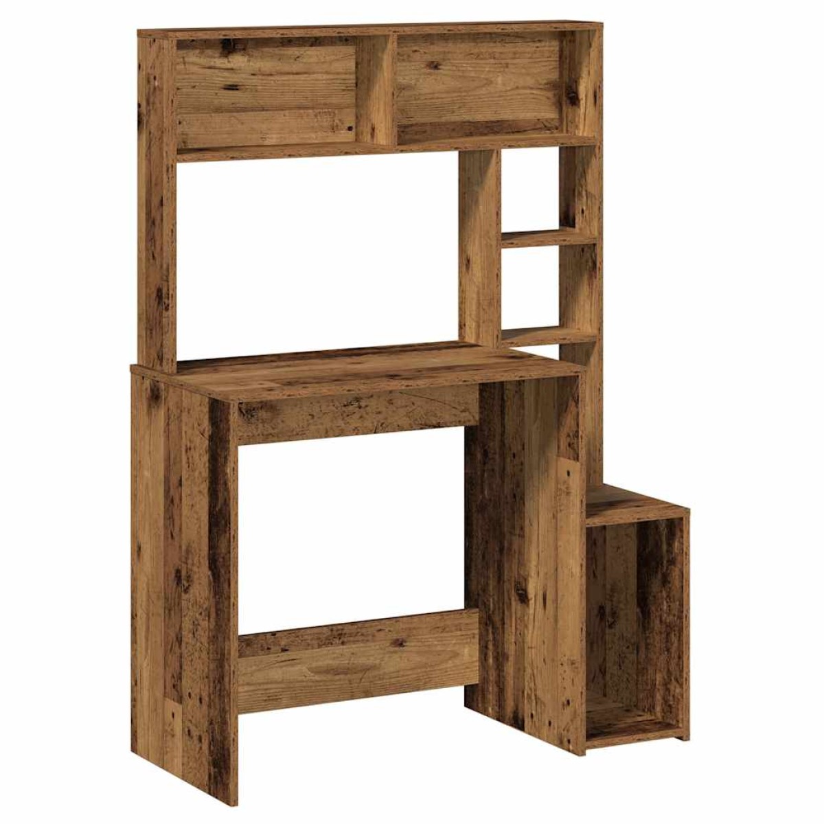 vidaXL Γραφείο με Ράφια Όψη Παλαιού Ξύλου 100x45x140 εκ. Επεξ. Ξύλο