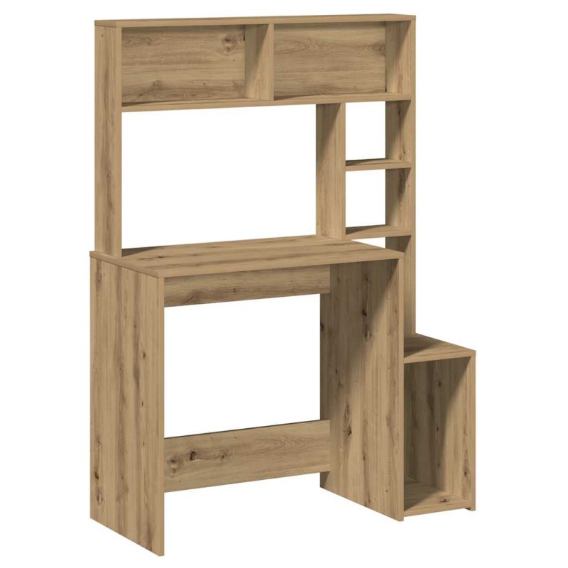 vidaXL Γραφείο με Ράφια Αρτισιανή Δρυς 100x45x140εκ Επεξεργασμένο Ξύλο