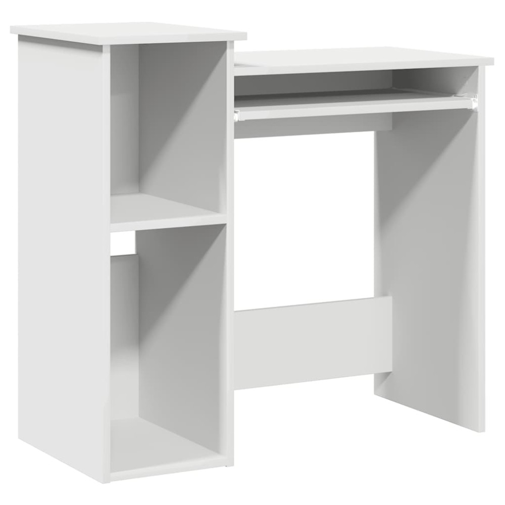 Γραφείο vidaXL με ράφια Λευκό 84x40x78 cm Κατασκευασμένο ξύλο