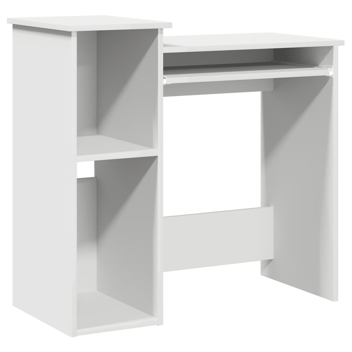 Γραφείο vidaXL με ράφια Λευκό 84x40x78 cm Κατασκευασμένο ξύλο