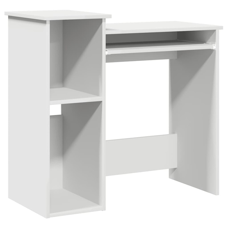 Γραφείο vidaXL με ράφια Λευκό 84x40x78 cm Κατασκευασμένο ξύλο