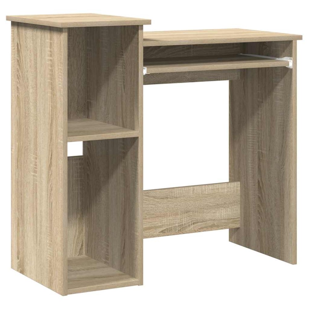vidaXL Γραφείο με Ράφια Sonoma Δρυς 110x45x157 εκ. από Μοριοσανίδα