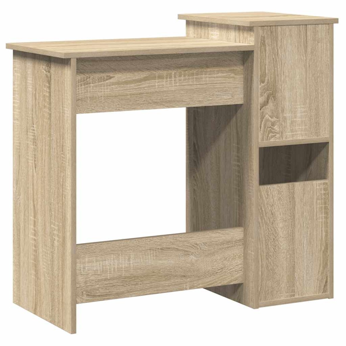 vidaXL Γραφείο με Ράφια Sonoma Δρυς 110x45x157 εκ. από Μοριοσανίδα