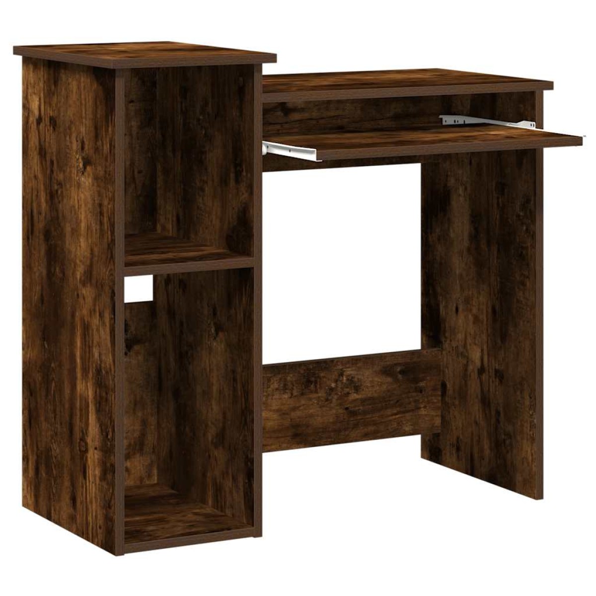 vidaXL Γραφείο με Ράφια Καπνιστή Δρυς 84x40x78 εκ Επεξεργασμένο Ξύλο