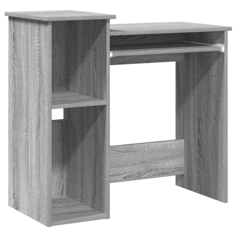 vidaXL Γραφείο με Ράφια Γκρι Sonoma 84x40x78 εκ. Επεξεργασμένο Ξύλο