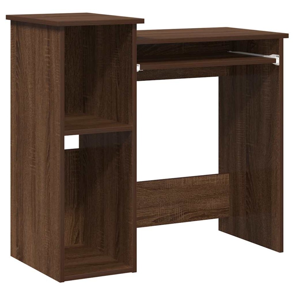 vidaXL Γραφείο με Ράφια Καφέ Δρυς 184x40x78 εκ Επεξεργασμένο Ξύλο