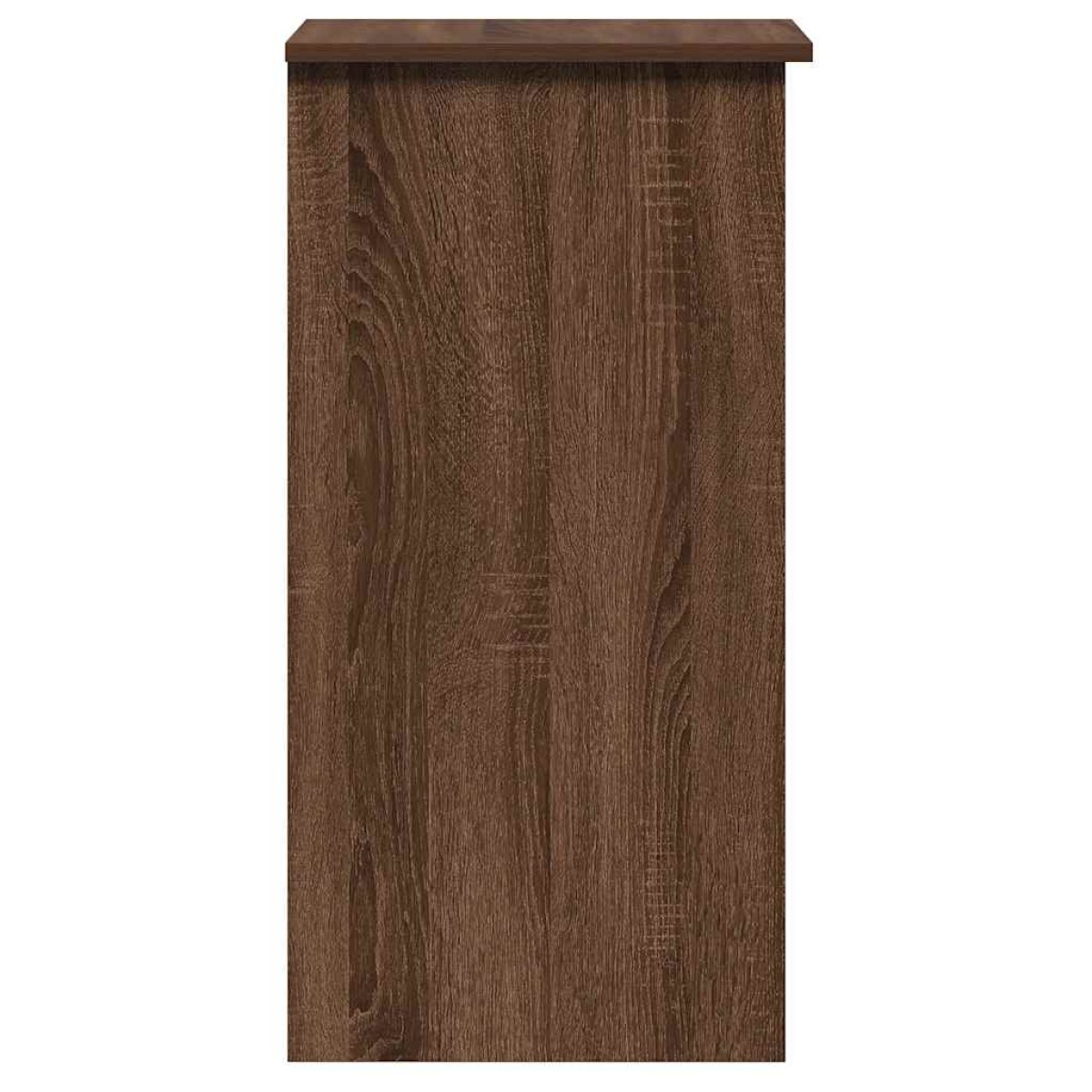 vidaXL Γραφείο με Ράφια Καφέ Δρυς 184x40x78 εκ Επεξεργασμένο Ξύλο