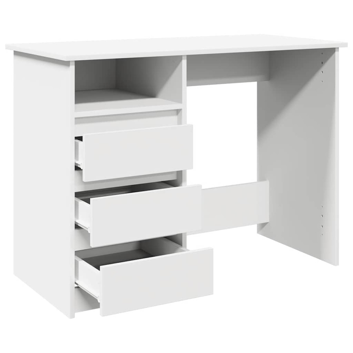 vidaXL Γραφείο Λευκό 102x50x75 εκ. από Επεξεργασμένο Ξύλο