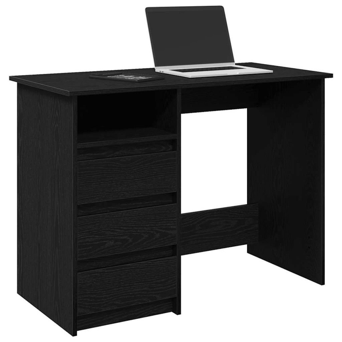 vidaXL Γραφείο Μαύρο 102x50x75 εκ. από Επεξεργασμένο Ξύλο