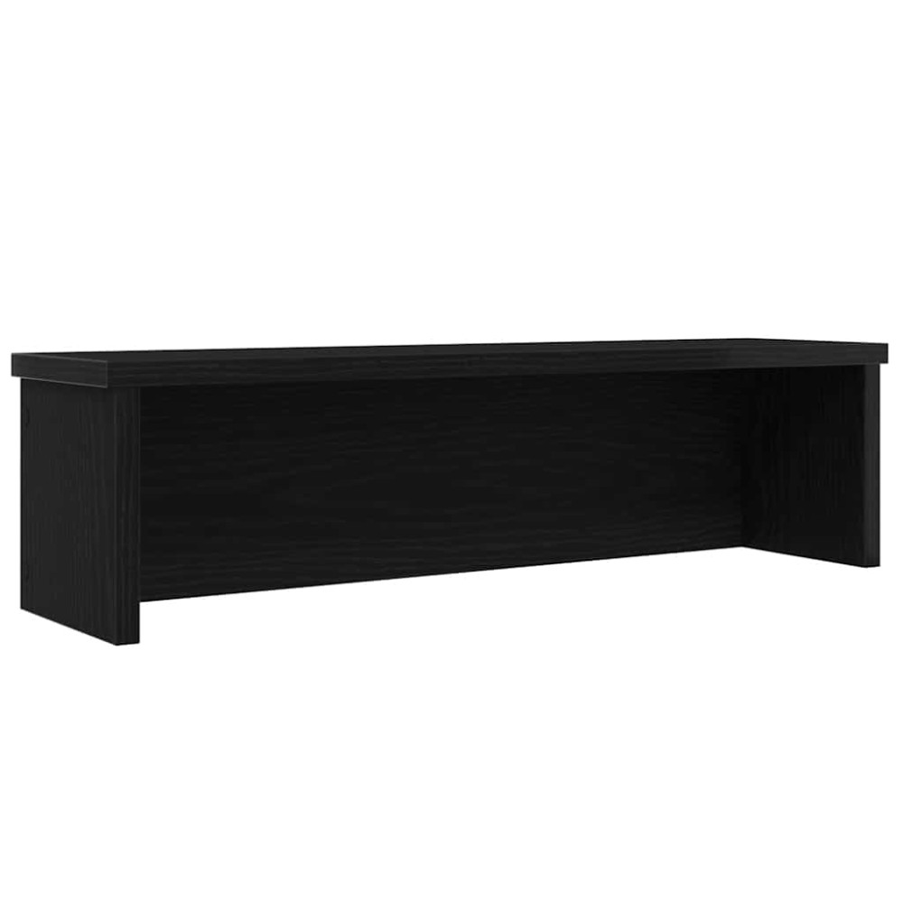 vidaXL Ράφι κουζίνας στοιβαζόμενο μαύρο 50x15x16εκ Κατασκευασμένο ξύλο