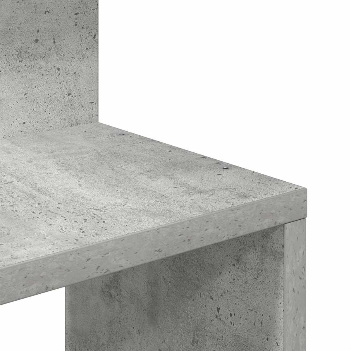 vidaXL Γωνιακή Ραφιέρα Τοίχου Γκρι Σκυρ. 32x32x127,5 εκ. Μοριοσανίδα