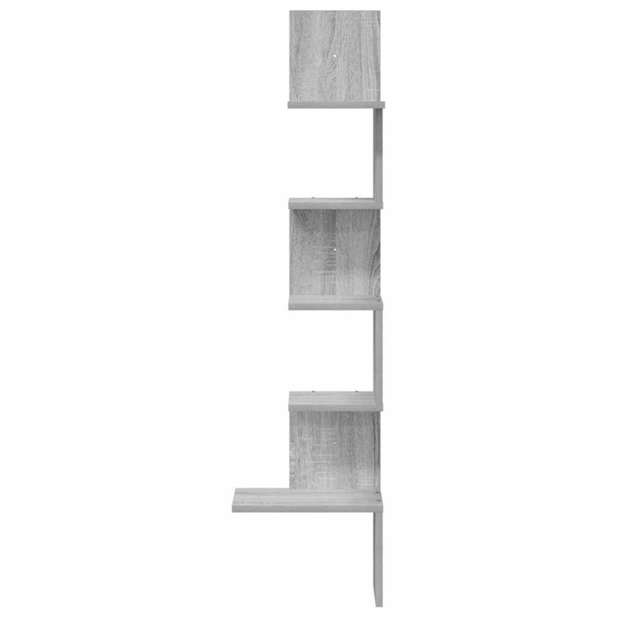 vidaXL Γωνιακή Ραφιέρα Τοίχου Γκρι Sonoma 32x32x127,5 εκ Επεξ. Ξύλο