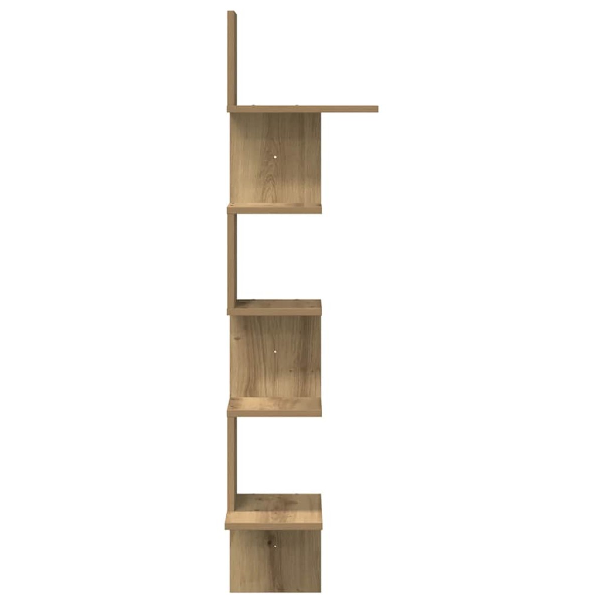 vidaXL Γωνιακό ράφι τοίχου Δρυς τεχνίτης 32x32x127,5 cm