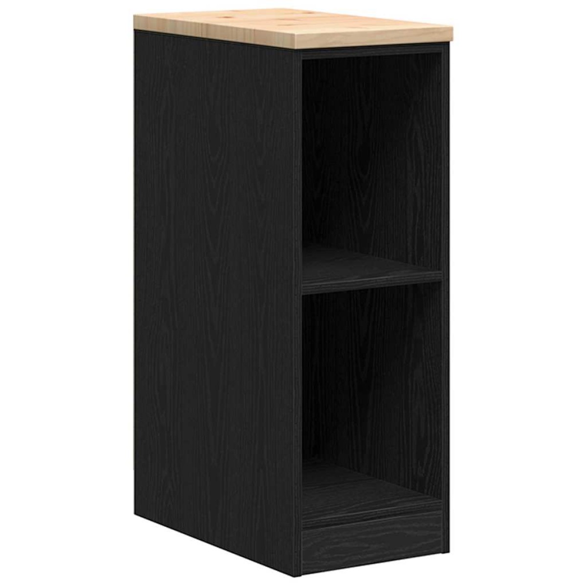 vidaXL ντουλάπι αποθήκευσης γκαράζ μαύρο 30x51x85 εκ μασίφ ξύλο πεύκο
