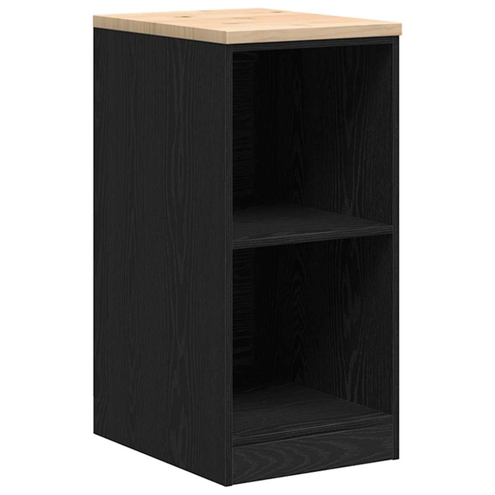 vidaXL ντουλάπι αποθήκευσης γκαράζ μαύρο 40x51x85 εκ μασίφ ξύλο πεύκο