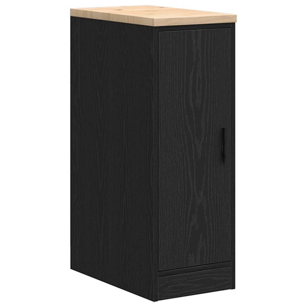vidaXL ντουλάπι αποθήκευσης γκαράζ μαύρο 30x51x85 εκ μασίφ ξύλο πεύκο