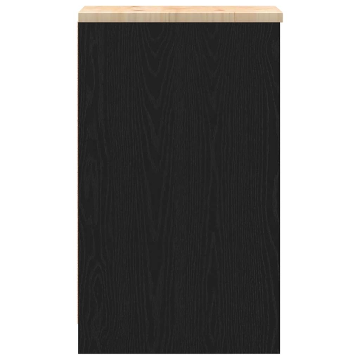 vidaXL ντουλάπι αποθήκευσης γκαράζ μαύρο 30x51x85 εκ μασίφ ξύλο πεύκο