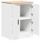 vidaXL ντουλάπι αποθήκευσης γκαράζ Λευκό 60x51x85 εκ μασίφ ξύλο πεύκο