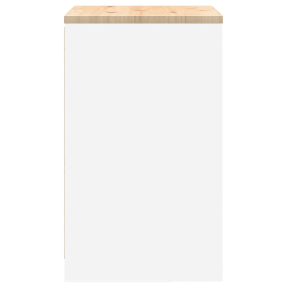 vidaXL ντουλάπι αποθήκευσης γκαράζ Λευκό 60x51x85 εκ μασίφ ξύλο πεύκο