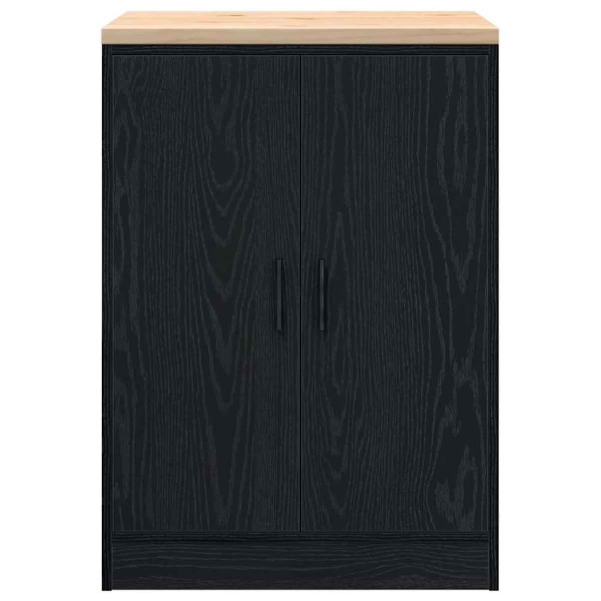 vidaXL ντουλάπι αποθήκευσης γκαράζ μαύρο 60x51x85 εκ μασίφ ξύλο πεύκο