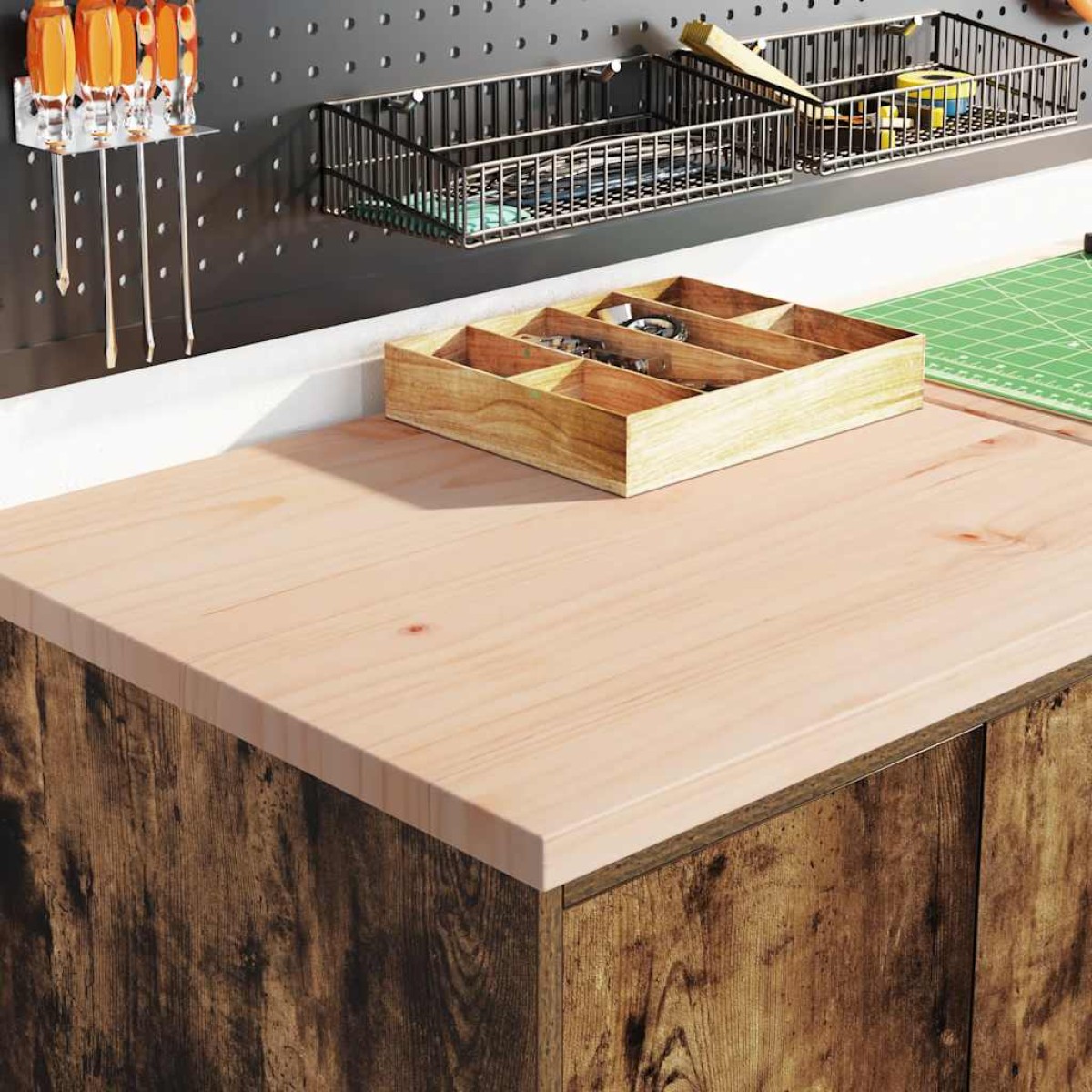 vidaXL ντουλάπι αποθήκευσης γκαράζ 60x51x85 εκ μασίφ ξύλο πεύκο